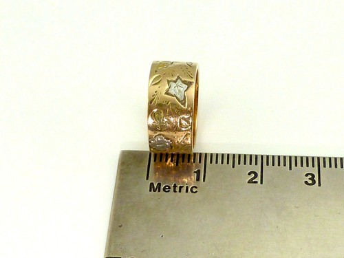 Antique Vintage Beautiful 10K Solid Rose Gold Puka Bead Charm Pendant Not Scrap - Picture 12 of 17