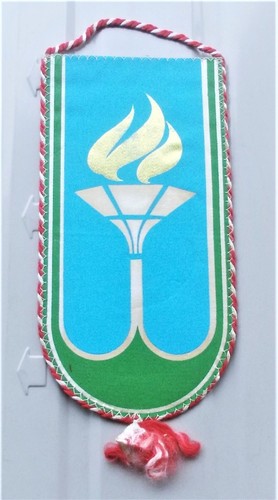 Gagliardetto OLIMPIADI MOSCA 1980 STADIO LENIN Olympic 80 Pennant Mascot - Imagen 2 de 2