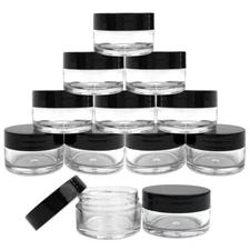 12-Pack 20ml Round Clear Jars with Lids for Lip Balm Creams Cosmetics