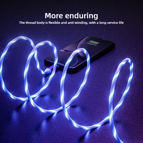 LED 100CM Fast Charge Type C USB Cable Cord For Galaxy Q5D0 S22 S10 S20 S23 Q4J4 - Picture 6 of 20