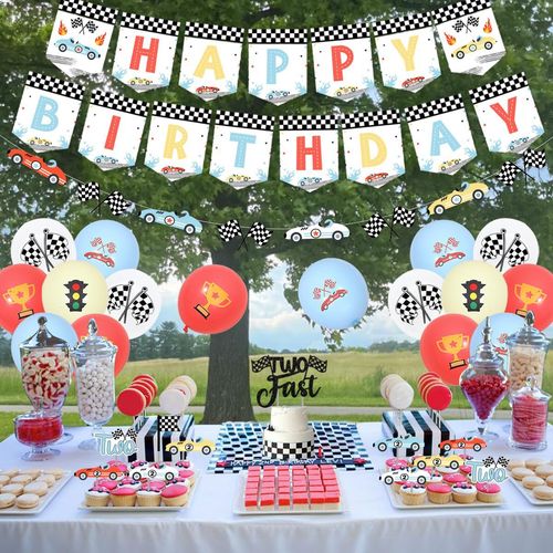 Two Fast Birthday Decorations Vintage, 2nd Birthday Decorations Boy Two Fast - - Picture 7 of 7