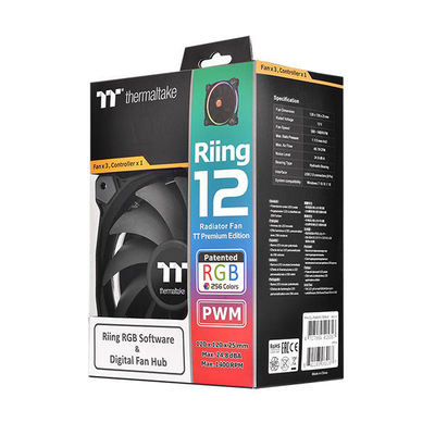 Thermaltake CL-F049-PL12SW-A TT Riing 12 RGB Radiator PWM Fan TT Premium (3 Fan)