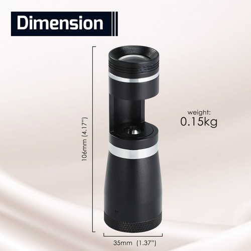 Portable 10x Darkfield Gemology Gem Loupe 20.5mm Gemology Magnifier Tester - Picture 8 of 9
