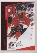 2021 Upper Deck Team Canada Juniors Exclusives 136/165 Justin Barron #111 y0i