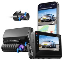 4K Dash Cam Front and Rear, 30FPS Dash Camera for Cars, UHD 2160P Night Vision