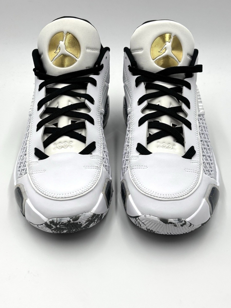 Nike Air Jordan XXXVIII 38 Low White Metallic Gold Black