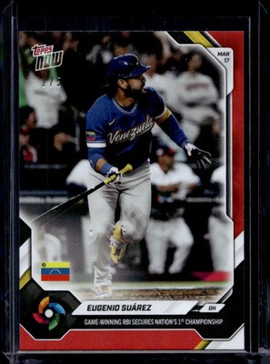 2026 Topps Now World Baseball Classic #WB41 Eugenio Suarez Red Foil #d /5 WBC