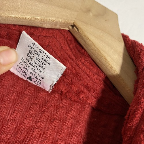 CMC Vintage Women’s L Red Corduroy Open Front Cascade Coat Jacket - Picture 3 of 8