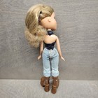 READ - Bratz Doll Yasmin 2001 Jeans Brown Flower Boots Black Punk Top Shirt — photo 6