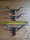 Longhorn Bull Drawer Brass Pulls  7 Inch Wide qty of 3 pulls — photo 2