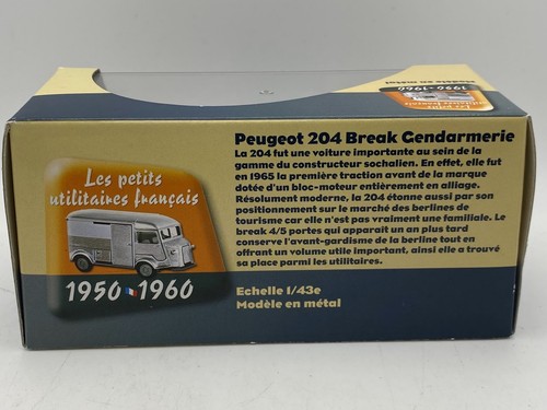 ELIGOR Atlas PEUGEOT 204 Gendarmería 1/43 diecast coche miniatura metal - Imagen 2 de 2