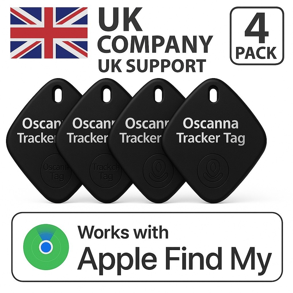 4 Pack Oscanna airtag Tracker – Apple Find My Network, IP67