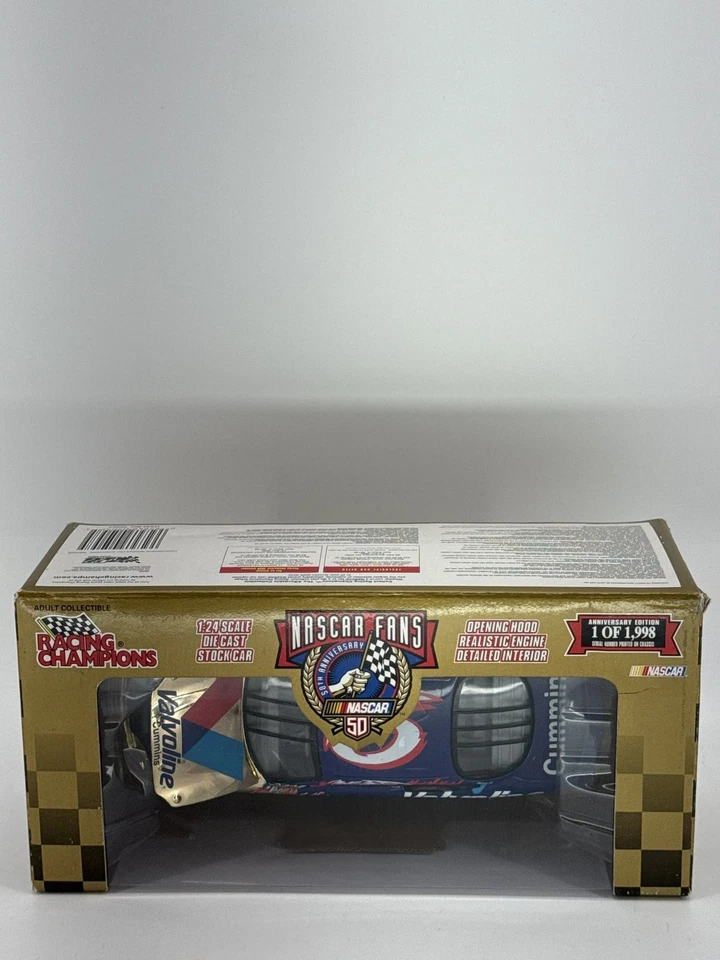 NASCAR 50th Anniversary 1998 Valvoline Gold 1:24 Racing Champions Diecast - Image 4 of 4