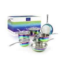 The Magical Kitchen Collection - Iridescent Rainbow Cookware Set - Premium He...