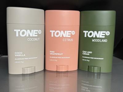 **TONE MENS DEODORANT TRIPLE**COCONUT+CITRUS+WOODLAND! Fresh for 48 + AL FREE!