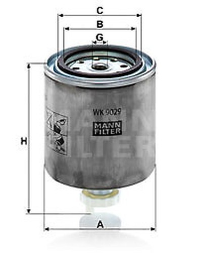 Wk 9029 MANN-FILTER Kraftstofffilter FüR Case Ih, Fiat, New Holland-image