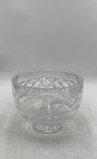 Waterford Clear Crystal Glass Round Fruit Salad Serving Bowl Dish With Box
