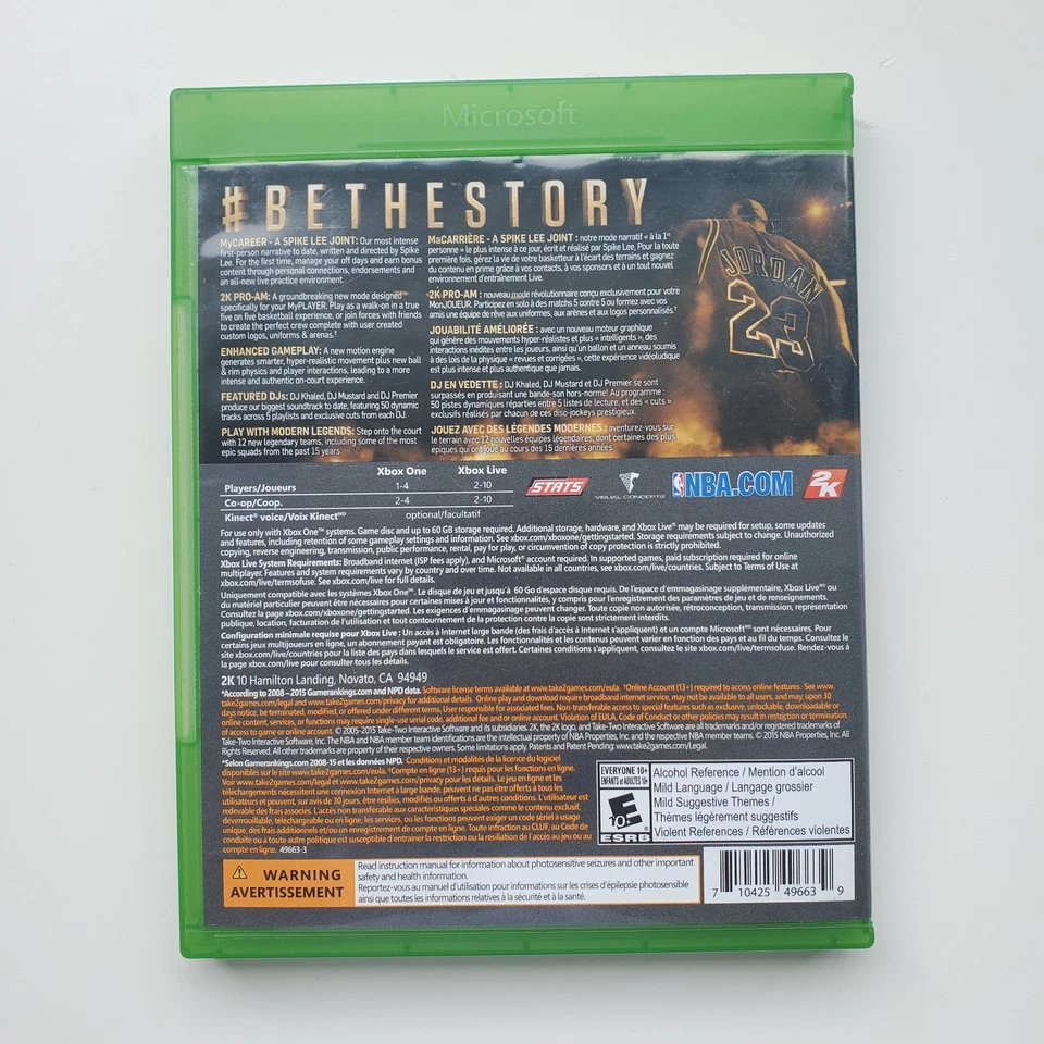 NBA 2K16 Michael Jordon Edition (Xbox One) - Original manual and case included - Image 2 of 2
