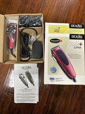 New Andis Sonic Plus Hair Professional Clipper  Sonic+ HIGH-SPEED Red Adjustable