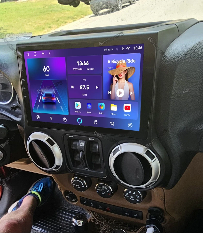 10.1" For Jeep Wrangler JK 2011-2014 Android 15 Carplay Car Stereo Radio GPS+CAM Foto 4 de 4