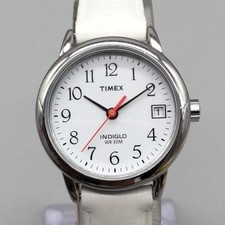Timex Easy Reader Womens Watch 25mm White Dial Indiglo Date T2H391 New Battery