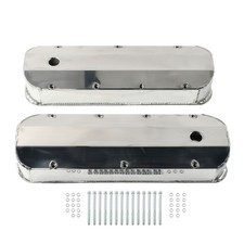 Fabricated Aluminum Valve Covers Polished For Big Block Chevy 396 427 454 Bbc