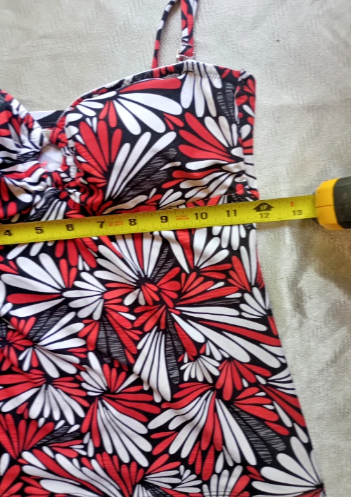 Captiva Mujer Tankini/Bikini Rojo/Blanco Estampado Traje De Baño Conjunto Talla M Foto 3 de 4