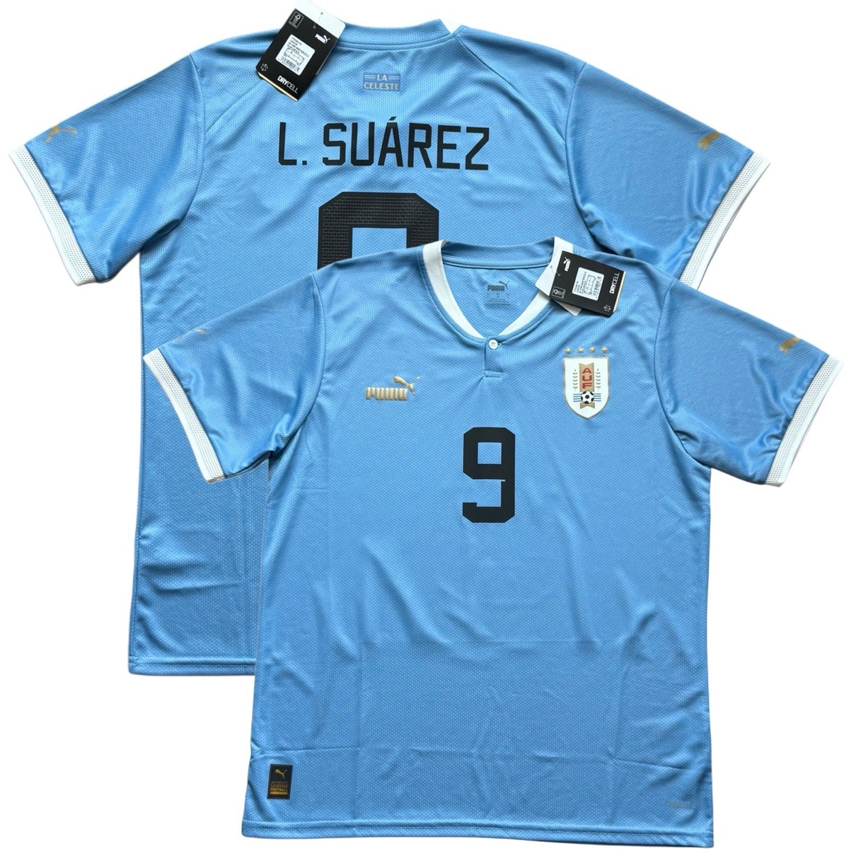PUMA サッカーウェア L. SUÁREZ 9 2022 Uruguay Home Jersey #9 Luis Suarez Large Puma World Cup