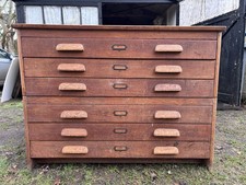 Mid Century Two Section A0 Size Architects Plans Chest Of 6 Drawers c.1930s