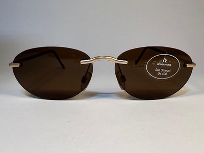 Rodenstock R1117/S2 A 56 15 140 Sun Contrast UV400 Rimless Sunglasses   Gold / T