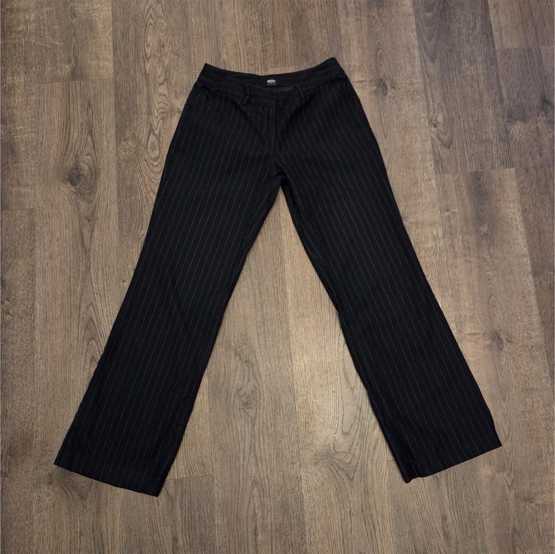 Mossimo Women's Black Pinstripe Stretch Cotton Pants Regular