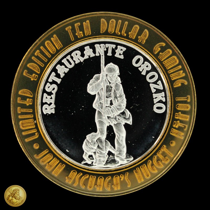 2003 John Ascuaga's Nugget Limited Edition $10 Gaming Token .999 Silver -E1029