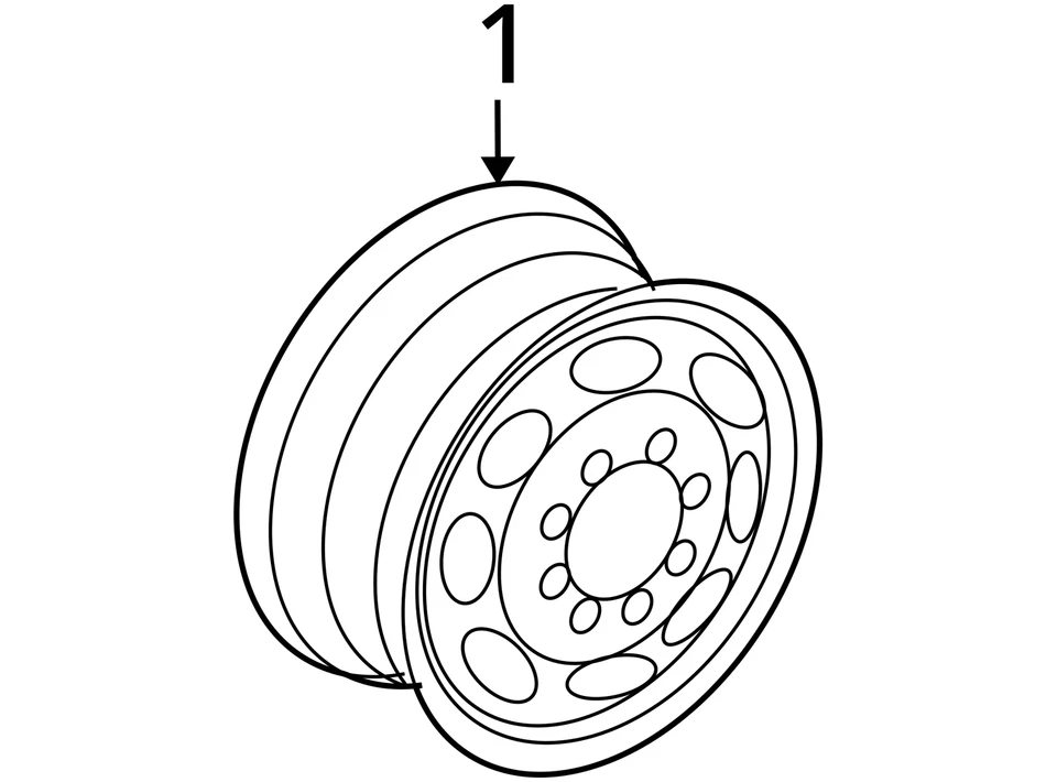 1994-2006 FORD E-350 SUPER DUTY E-350 ECONOLINE WHEEL ASM F8UZ1015CA -  NEW OEM - Image 4 of 4