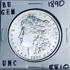 1890 BU GEM MORGAN SILVER DOLLAR UNC MS+++ U.S. MINT RARE COIN 8810