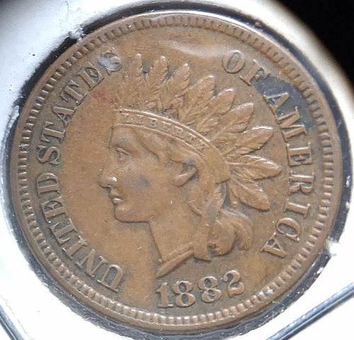 1882 Indian Head One Cent Coin XF Condition Full Liberty sharp Coin