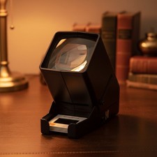 Delightful 35mm Slide Viewer: 3X Magnifier  Bright LED for Nostalgic Viewing