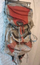 Osprey Exos 46 Lightweight Frame Backpack Gray & Burnt Orange Hiking Camping 