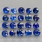 Round Diamond Cut 2.5 to 3.3mm.HEATED Blue Sapphire Madagascar 20Pcs/1.94Ct.