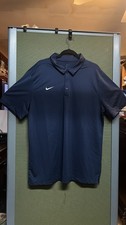 Nike Dri-Fit Polo Golf/ Dress Shirt Men's XL Navy Blue