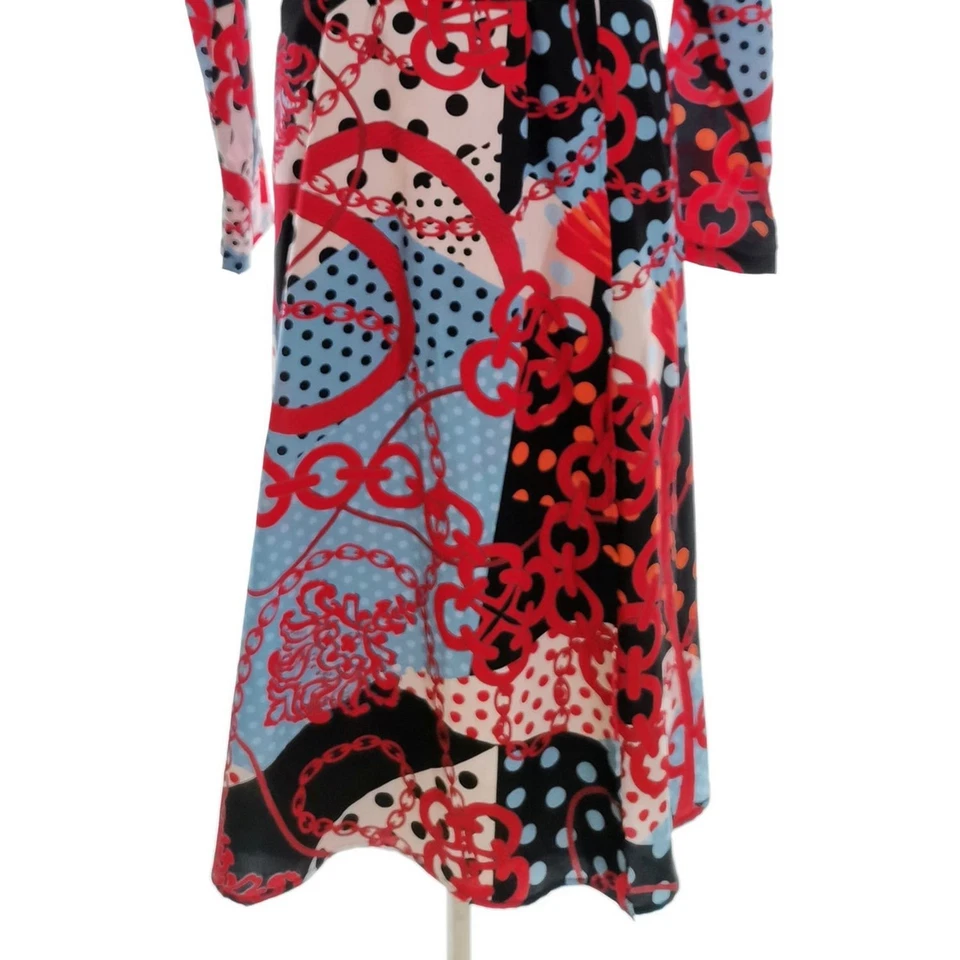 DARLING Womens Sukienka Kopertowa Grochy Czarny Długi rękaw 16/18 (44) W serek - Image 3 of 4