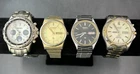 Seiko & Citizen Lot Of 4 Mens Vintage Quartz Watches, Analog, Day Date + More