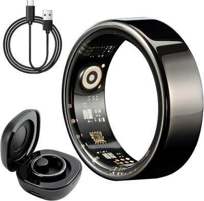 Smart Ring Health Tracker with Charging Cases, IP68 Waterproof & Heart Rate & Sl