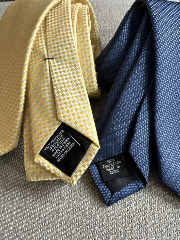 Lot of (2) Mens Neckties- Blue & Yellow - 1 Perry Ellis & 1 Kenneth Cole 2 for 1 - Image 2 of 4