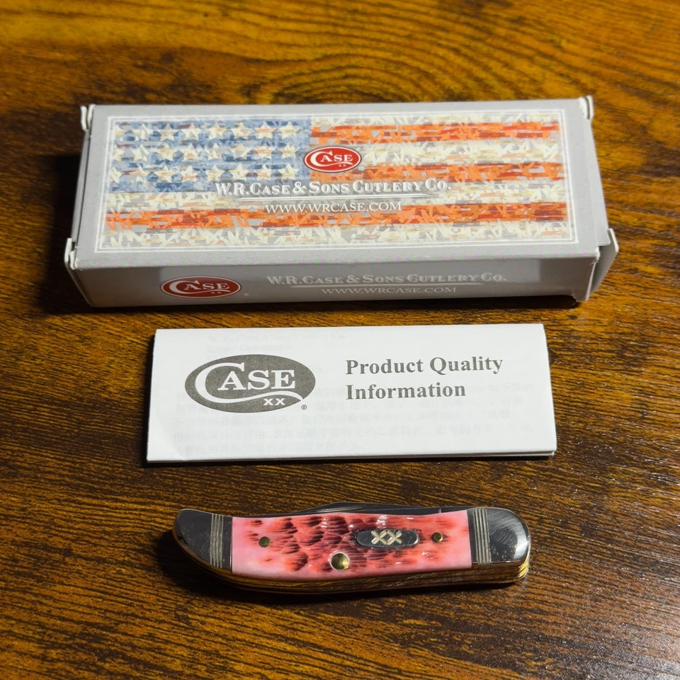 Карманный охотничий нож Case XX 27723 Raspberry Bone 62165 SS 2 3/4 дюйма - Изображение 2 из 4