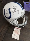 Peyton Manning Signed Inscribed Indianapolis Colts Full Sized Replica Helmet JSA