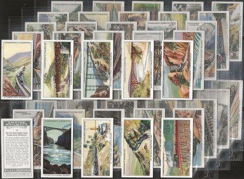 CHURCHMAN-FULL SET- EMPIRE RAILWAYS 1931 (50 CARDS) EXCELLENT