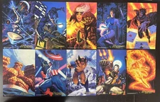 1994 Marvel Masterpieces Masterprints Jumbo 6.5x10 Card Complete 10 card Set