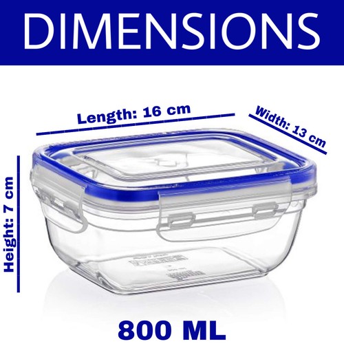 4 x Airtight Food Storage Containers- Set-Seal Lock with lids+BPA Free - Picture 9 of 26