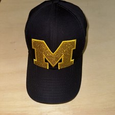 New Era 9thirty Youth Glitter University Of Michigan Baseball Cap Hat Golf M