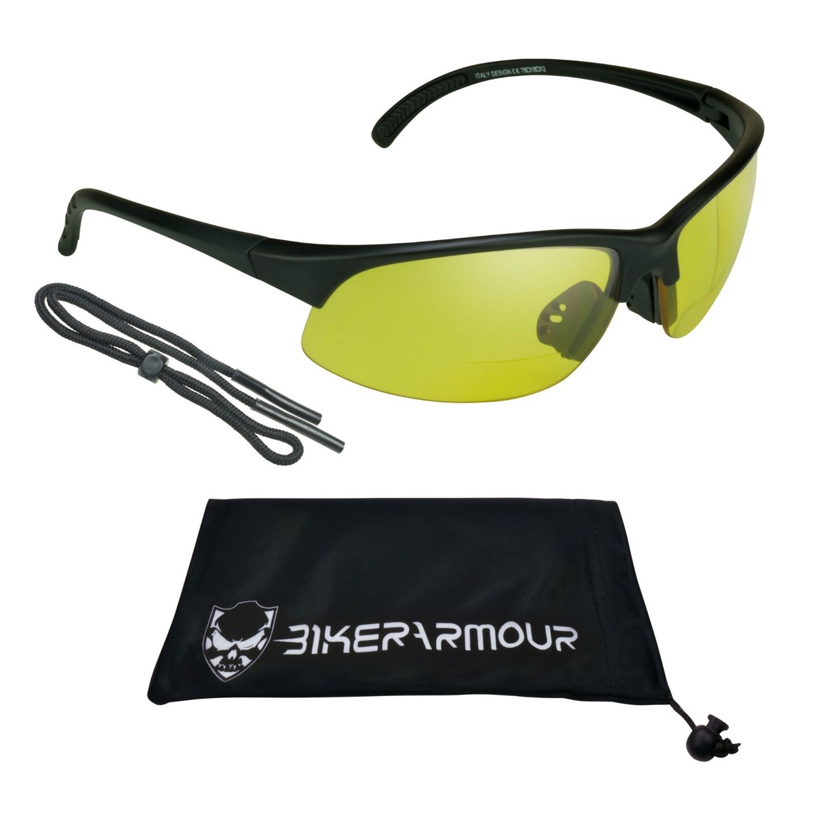 Yellow Bifocal Reader Glasses Safety Night Driving Motorcycle Shooting Golf  HD